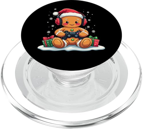 Lustiges Weihnachtslebkuchen-Gamer-Video Xmas Gaming-Liebhaber PopSockets PopGrip für MagSafe von Christmas Gamer Gingerbread Video Gaming Lover tee