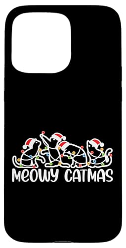 Hülle für iPhone 15 Pro Max Meowy Catmas Cat Lover Damen Herren Kinder Mädchen Weihnachten Katze von Christmas Gifts by Art Like Wow