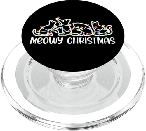 Meowy Weihnachts-Katzenliebhaber für Herren und Damen PopSockets PopGrip für MagSafe von Christmas Gifts by Art Like Wow