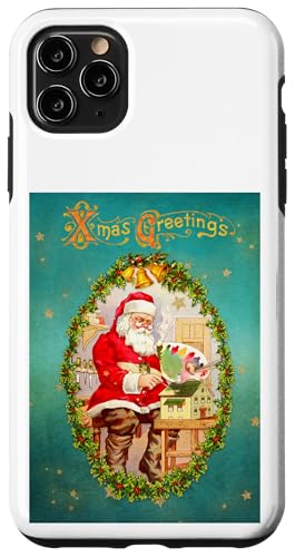 Hülle für iPhone 11 Pro Max Vintage Weihnachtsmann Malerei Kinder Geschenke für Weihnachten - von Christmas Gifts