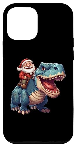 Hülle für iPhone 12 mini Weihnachtsmann reitender Dinosaurier lustig Weihnachten Jungen Mädchen Kinder von Christmas Happy Christmas