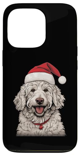 Hülle für iPhone 13 Pro Goldendoodle Weihnachtsmannmütze, Weihnachtsparty, Xmas Pyjama von Christmas Happy Christmas