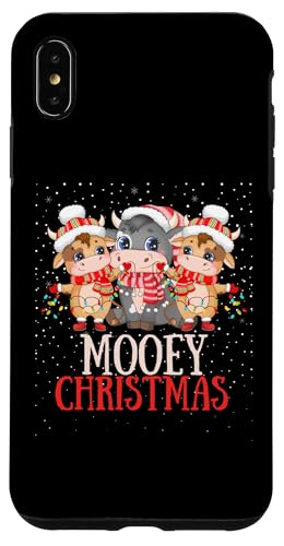 Hülle für iPhone XS Max Mooey Christmas Cow Weihnachtsbeleuchtung Cow Lovers Jungen von Christmas Highland Cow Girls