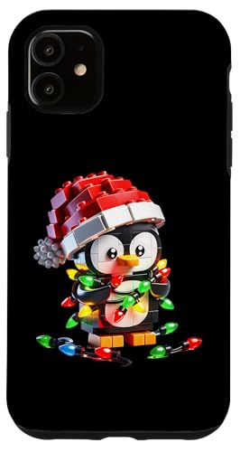 Hülle für iPhone 11 Pinguin Bausteine Weihnachtsbeleuchtung Pinguin Lovers Jungen von Christmas Holiday Wear