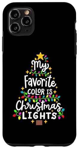 Hülle für iPhone 11 Pro Max Meine Lieblingsfarbe ist Weihnachtsbeleuchtung Lustige Weihnachten Herren Damen von Christmas Holiday Wear