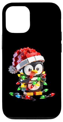 Hülle für iPhone 12/12 Pro Pinguin Bausteine Weihnachtsbeleuchtung Pinguin Lovers Jungen von Christmas Holiday Wear