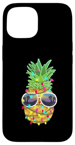 Hülle für iPhone 15 Ananas Weihnachtsbaum Lichter Lustig Xmas Männer Frauen Kinder von Christmas Holiday Wear