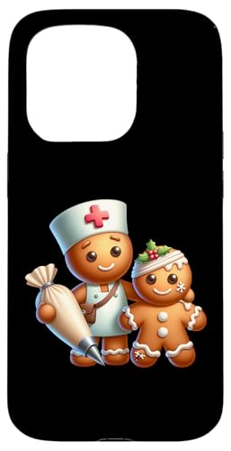 Hülle für iPhone 15 Pro Lustige Krankenschwester Lebkuchenmann Weihnachten von Christmas Holiday Wear