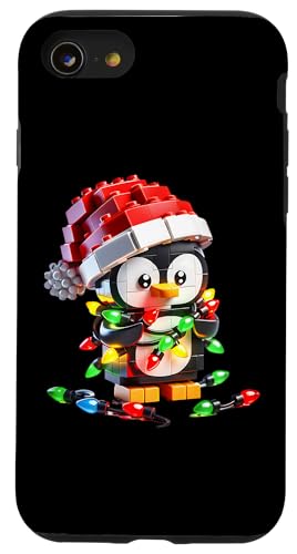 Hülle für iPhone SE (2020) / 7 / 8 Pinguin Bausteine Weihnachtsbeleuchtung Pinguin Lovers Jungen von Christmas Holiday Wear