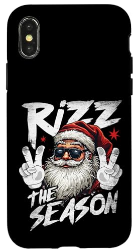 Hülle für iPhone X/XS Rizz the Season Lustiger Weihnachtsmann Weihnachten von Christmas Holidays Gift Idea Santa Reindeer