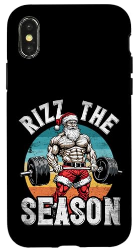 Hülle für iPhone X/XS Rizz the Season Lustiger Weihnachtsmann Weihnachten von Christmas Holidays Gift Idea Santa Reindeer