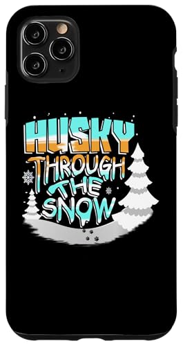 Hülle für iPhone 11 Pro Max Winter Husky Lover Husky durch den Schnee Weihnachten von Christmas Humor Fun Holiday Gifts Kanig Designs