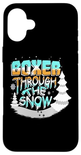 Hülle für iPhone 16 Plus Winterboxer-Liebhaber Boxer Durch den Schnee Weihnachten von Christmas Humor Fun Holiday Gifts Kanig Designs