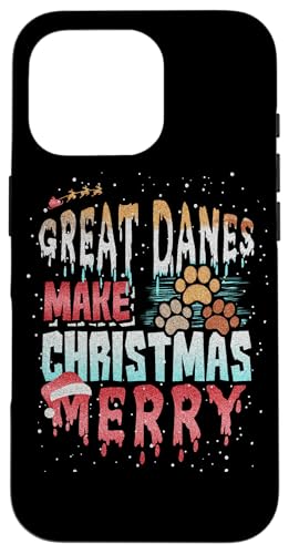 Hülle für iPhone 16 Pro Deutsche Dogge Lover Deutsche Doggen machen Weihnachten Merry Christmas von Christmas Humor Fun Holiday Gifts Kanig Designs