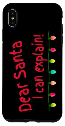 Hülle für iPhone XS Max Weihnachtsbeleuchtung Lieber Weihnachtsmann, ich kann lustige Weihnachten erklären von Christmas Humor Fun Holiday Gifts Kanig Designs