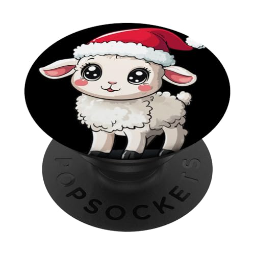 Lustiges Lamm in Weihnachtsstimmung Kostüm für Jungen und Mädchen PopSockets Klebender PopGrip von Christmas Lamb