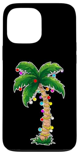 Hülle für iPhone 13 Pro Max Weihnachtsbeleuchtung Palme lustig tropisch Xmas Strand Sommer von Christmas Lights Palm Tree Products