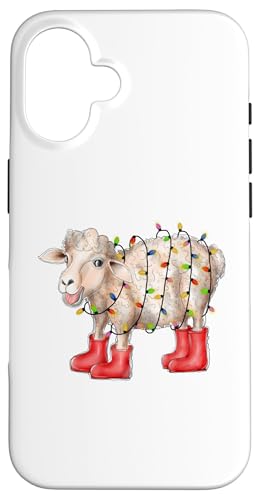 Hülle für iPhone 16 Weihnachtsbeleuchtung Schaf von Christmas Lights Sheep