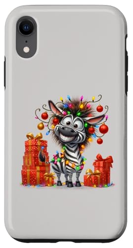 Hülle für iPhone XR Niedliche Zebras Weihnachtsbeleuchtung Xmas Lion von Christmas Lion Lover Gifts