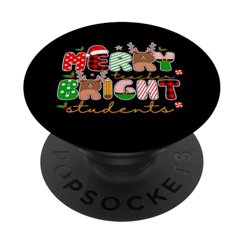 Fröhliche Lehrer, fröhliche Schüler, Weihnachten, niedliches, fetziges Weihnachtsfest PopSockets Klebender PopGrip von Christmas Matching Pajamas Xmas