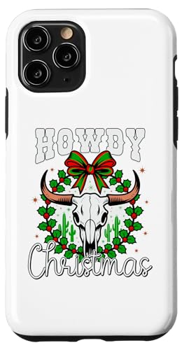 Hülle für iPhone 11 Pro Western Howdy Christmas Cute Groovy Holiday Xmas von Christmas Matching Pajamas Xmas