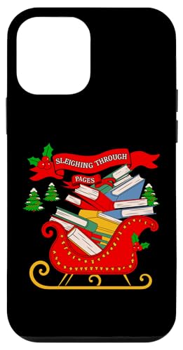 Hülle für iPhone 12 mini Sleighing Through Pages Weihnachtsbuch Christmas Cute Groovy von Christmas Matching Pajamas Xmas