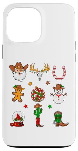 Hülle für iPhone 13 Pro Max Western Howdy Santa Christmas Cute Groovy Holiday Xmas von Christmas Matching Pajamas Xmas