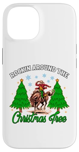 Hülle für iPhone 14 Western Howdy Rockin Around The Christmas Cute Groovy Xmas von Christmas Matching Pajamas Xmas