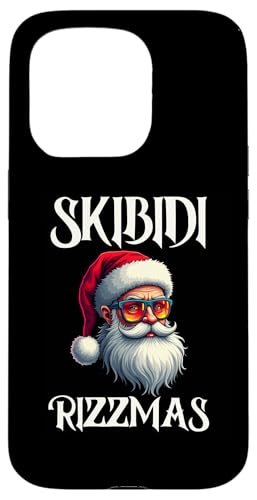 Hülle für iPhone 15 Pro Skibidi Rizzmas Retro Frohe Weihnachten Weihnachtsmann Lustiges Weihnachtsfest von Christmas Matching Pajamas Xmas