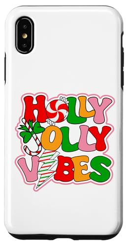 Hülle für iPhone XS Max Holy Jolly Vibes Retro-Weihnachten, niedliches, fetziges Weihnachtsfest von Christmas Matching Pajamas Xmas