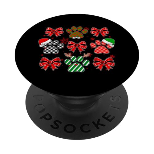 Lustiger Hund Weihnachten Niedlich Groovy Holiday Xmas PopSockets Klebender PopGrip von Christmas Matching Pajamas Xmas