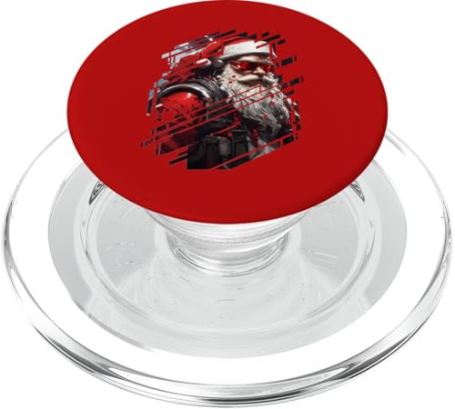 Cyber Weihnachtsmann Weihnachten Männer Frauen Jungen Mädchen Kinder Xmas PopSockets PopGrip für MagSafe von Christmas Men Women Boys Girls Kids Xmas Ajeli