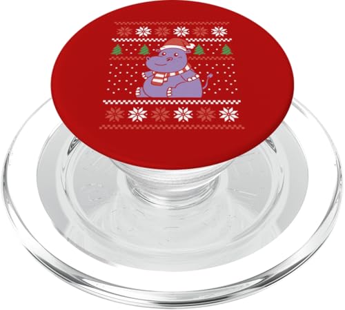 Hippo Lover Weihnachten Nilpferd Männer Frauen Jungen Mädchen Xmas PopSockets PopGrip für MagSafe von Christmas Men Women Boys Girls Kids Xmas Ajeli