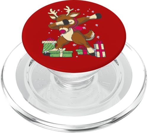 Rudolph The Red Nose Rentier Weihnachten Herren Damen Kinder Xmas PopSockets PopGrip für MagSafe von Christmas Men Women Boys Girls Kids Xmas Ajeli