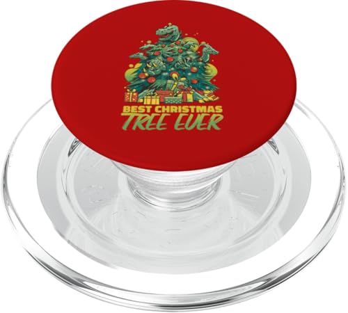 Dino Dinosaurier T-rex Trex Weihnachten Kinder Jungen Xmas PopSockets PopGrip für MagSafe von Christmas Men Women Kids Xmas Ajelis