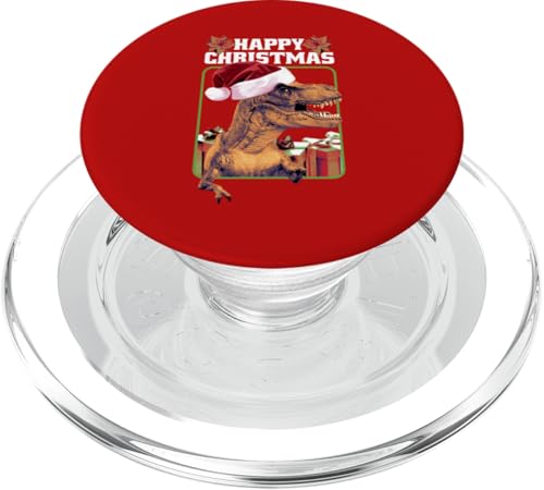 Dino Trex T-rex Happy Christmas Herren Damen Jungen Mädchen Xmas PopSockets PopGrip für MagSafe von Christmas Men Women Kids Xmas Ajelis