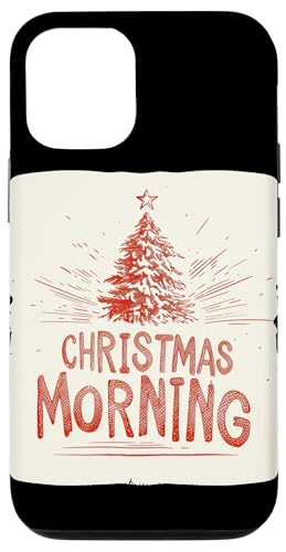 Hülle für iPhone 15 Pro Merry Christmas Morning mit Geschenk und dekoriertem Weihnachtsbaum von Christmas Morning Outfit