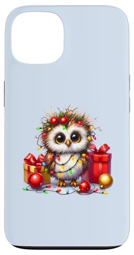 Hülle für iPhone 13 Süße Eulen Weihnachtsbeleuchtung Xmas Owl von Christmas Owl Lover Gifts