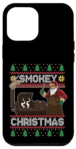Hülle für iPhone 14 Pro Max BBQ Weihnachtsmann Grillen Braten auf Smoker Hässlich Smokey Weihnachten von Christmas Santa BBQ Smoker Apparel