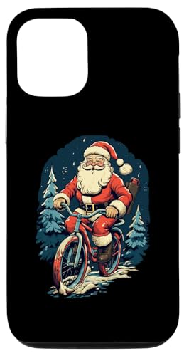 Hülle für iPhone 12/12 Pro Weihnachtsmann Reiten Fahrrad Radfahren Lustig Weihnachten Jungen Mädchen Kinder von Christmas Santa's Sporting Style