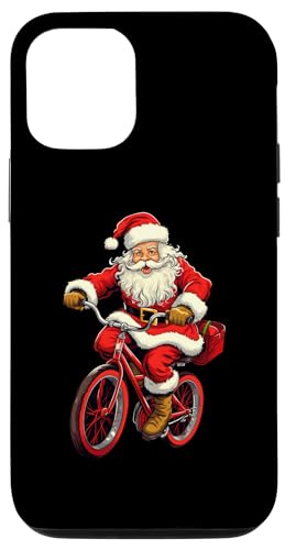 Hülle für iPhone 13 Pro Weihnachtsmann Reiten Fahrrad Radfahren Lustig Weihnachten Jungen Mädchen Kinder von Christmas Santa's Sporting Style