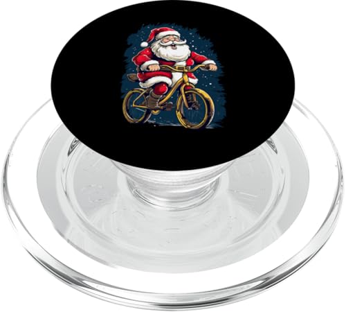 Weihnachtsmann Reiten Fahrrad Lustig Weihnachten Biker Radfahren Liebhaber PopSockets PopGrip für MagSafe von Christmas Santa's Sporting Style