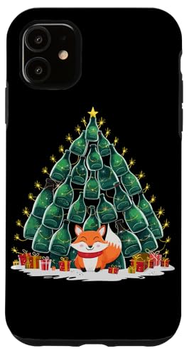 Hülle für iPhone 11 Weihnachtsbaum Weinflaschen Fuchs Trinken von Christmas Season Holiday Gifts