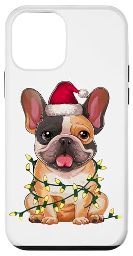 Hülle für iPhone 12 mini Christmas Lights French Bulldogs Frenchie French Bulldog von Christmas Season Holiday Gifts