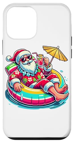 Hülle für iPhone 12 mini Weihnachten Weihnachtsmann Sonnenbrille Sommer Schwimmring von Christmas Season Holiday Gifts