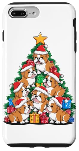 Hülle für iPhone 7 Plus/8 Plus Christmas Tree English Bulldog Bulldogs von Christmas Season Holiday Gifts