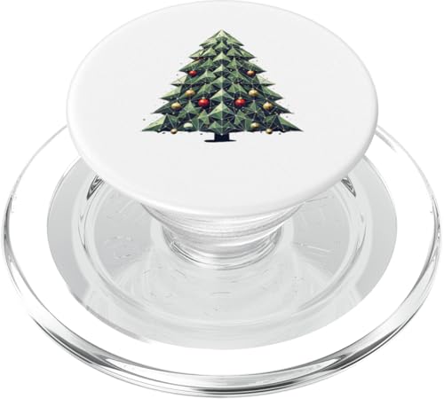 Geometric Art Christmas Tree Xmas Holiday PopSockets PopGrip für MagSafe von Christmas Season Holiday Lover Gifts