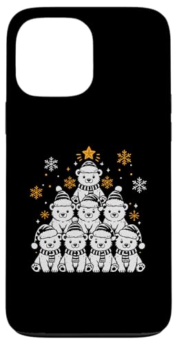 Hülle für iPhone 13 Pro Max Eisbär Weihnachtsbaum Frohe Weihnachten Lustiger Eisbär von Christmas Shirts Pajamas PJ Men Women Kids Gifts