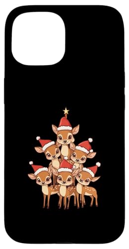 Hülle für iPhone 15 Hirsch Weihnachtsbaum Xmas Mädchen Jungen Lustiger Weihnachtsmann von Christmas Shirts Pajamas PJ Men Women Kids Gifts