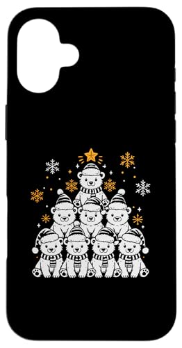 Hülle für iPhone 16 Plus Eisbär Weihnachtsbaum Frohe Weihnachten Lustiger Eisbär von Christmas Shirts Pajamas PJ Men Women Kids Gifts